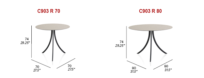 Dimensions â€“ C903 R 70 & C903 R 80
