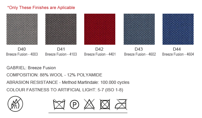 Category D - Fire Retardant Fabric: D40-D44