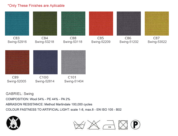 Category C - Fire Retardant Fabric: C83-C101