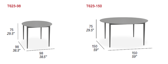 Dimensions â€“ Round Tables