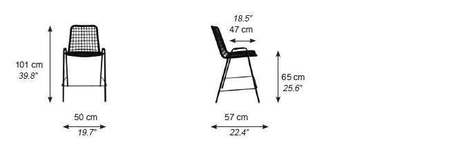 Dimensions - Counter Stool